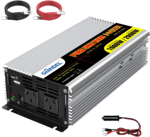 GIANDEL 1000Watt Pure Sine Wave Power Inverter DC12V to AC 240V with Dual AC Sockets and USB Port