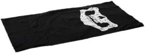 Boutique Retailer Neck Gaiter Skull Jaw Design Tube Bandana Scarf Face Cover Mask, Black/White