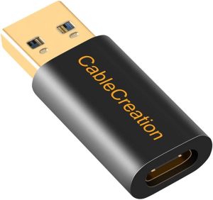 USB to Type C 3.1 Gen 2 Adapter 5Gbps, Cablecreation USB 3.0 a Male to USB-C Female Converter Data & Charging for Oculus Quest 2 VR Link, Logitech Streamcam, Macbook, Ipad, Galaxy S22+/S22/S21/S10, PC