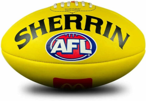 Sherrin Official AFL Replica Training Football Leather Mcdonalds Yellow