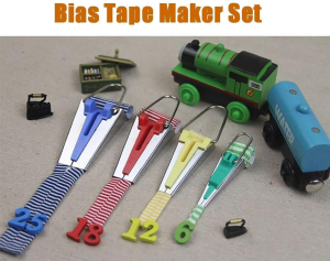 YICBOR Bias Tape Maker 6Mm 12Mm 18Mm 25Mm Fabric Bias Binding Maker with Binder Foot Bradawl Quilting Clips Sewing Pins Kit, Bias Tape Maker Set