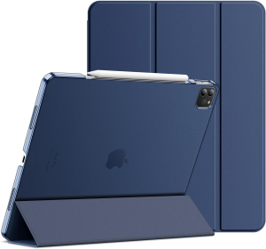 Jetech Case for Ipad Pro 12.9-Inch (6Th/5Th Generation, 2022/2021 Model), Slim Stand Hard Back Shell Smart Cover with Auto Wake/Sleep (Misty Blue)