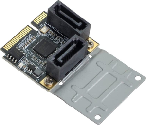 Xiwai Mini PCI-E PCI Express to SATA 3.0 Dual Ports Adapter Converter Hard Drive Extension Card