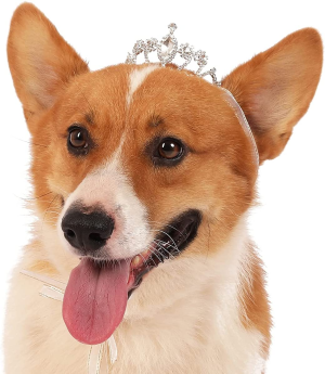 Lovelyshop Pet Series Crystal Rhinestone Dog/Cat Tiara Crown for Costume Small Dog Hair Accessories