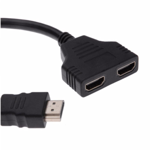 Hsy HDMI Cable 1080P Male to Dual HDMI Female 1 to 2 Way HDMI Splitter Adapter for HDMI HD,LED,LCD,TV (Black)