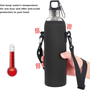 Water Bottle Bag Water Bottle Case Thermal Holder Bag Protect Bottle from Being Scratched for Various Kinds of Bottles(Black)