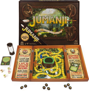 Spin Master Games Jumanji the Game Real Wooden Box Edition of the Classic Adventure Board Game for Kids and Families Ages 8 and up Multicolor 6061779