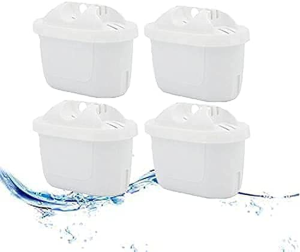 Purepro 4 Pack Water Filter for Brita Maxtra/Mavea, Marella, Aluna/Navelia Frosted Tassimo Jug Pitcher 2.4L 3.5L Replacement Cartridge Refill