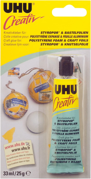 UHU Specialist Creativ’ Plastics and Miniatures Glue 33Ml – Card of 1, (33-47330)