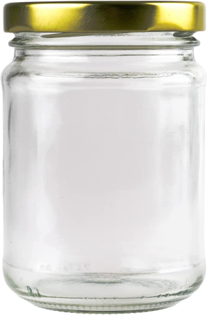 【AU Stock】24 X 250Ml Clear Glass Food Jar | round Glasses Jar with 63Mm Golden Twist Cap | Food Container Storage, Spices Jars, Mason Jar for Liquid Jams, Chutneys, Pickles, Sauces