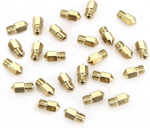 0.4MM MK8 Ender 3 Nozzles 25 Pcs 3D Printer Brass Nozzles Extruder for Makerbot Creality CR-10 with 5 Needles (0.4Mm)