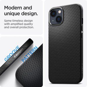 SPIGEN Liquid Air Case Designed for Apple Iphone 13 Mini (2021)[5.4-Inch] Soft TPU Armor Slim Cover – Black