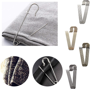 40 Pcs Safety Pins Set Silver Bronze Golden Black 4 Color Large Strong Metal Safety Pins Kit 2 Inch & 3 Inch for Blankets Skirts Kilts Crafts