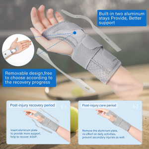 Paskyee Carpal Tunnel Wrist Brace for Men and Women, Adjustable Wrist Support for Right and Left Hand, Pain Relief for Arthritis, Tendonitis, Sprains Left Large