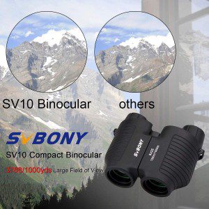 SVBONY SV10 8X25Mm Binoculars for Kids Travel Compact Binoculars Auto Focus Mini Lightweight Pocket Bak4 FMC Bird Watching for Adults Kids Hunting Hiking Concert Theater Opera