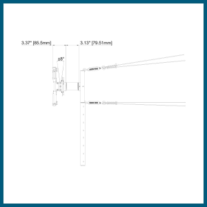 Qualgear Pro-Av QG-KIT-S2-3IN-W Projector Mount Kit Accessory Suspended Ceiling 2’X2′ Adapter, White