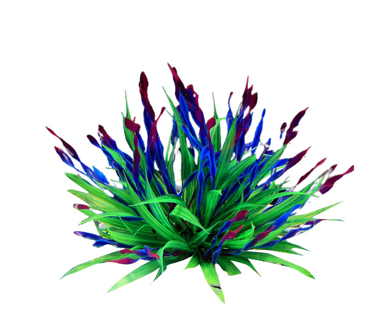 Aquarium Plant Realistic Appearance Hideout Decor Plastic Artificial Seaweed Fish Tank Decoration for Home Purple