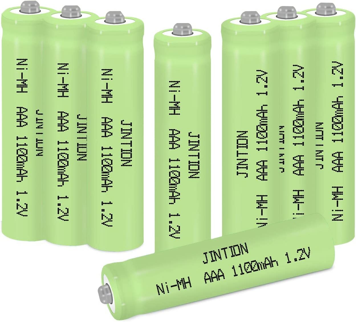 Rechargeable AAA Batteries Nimh 1100Mah 1.2V AAA Rechargeable Batteries 8 Pack Low Self-Discharge Long Cycles 1200Times Ready to Use for Remote Control Mouse Keyboard Solar Lights