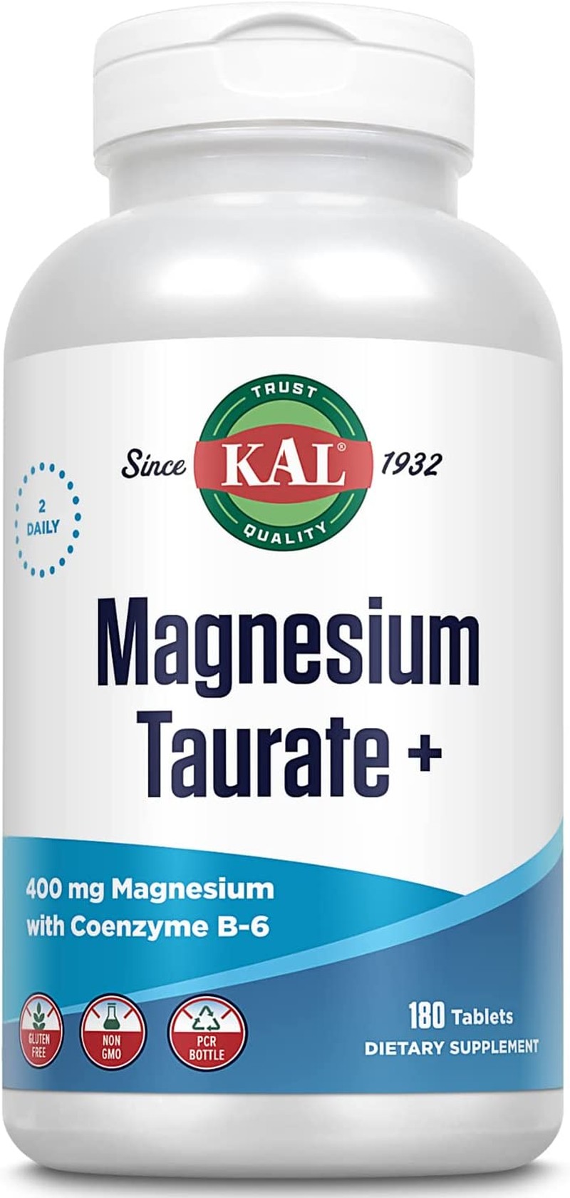 KAL, Magnesium Taurate +, 400 Mg, 180 Tablets,Kal, Magnesium Taurate +, 400 Mg, 180 Tablets