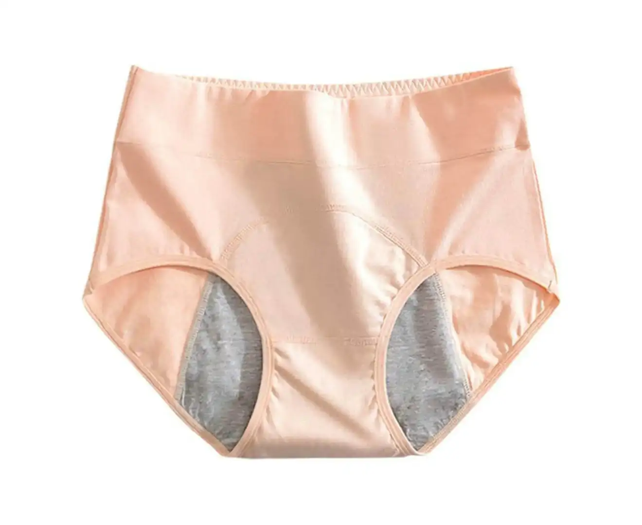 Women Panties Leak Proof High Waist Solid Color Heightened Front