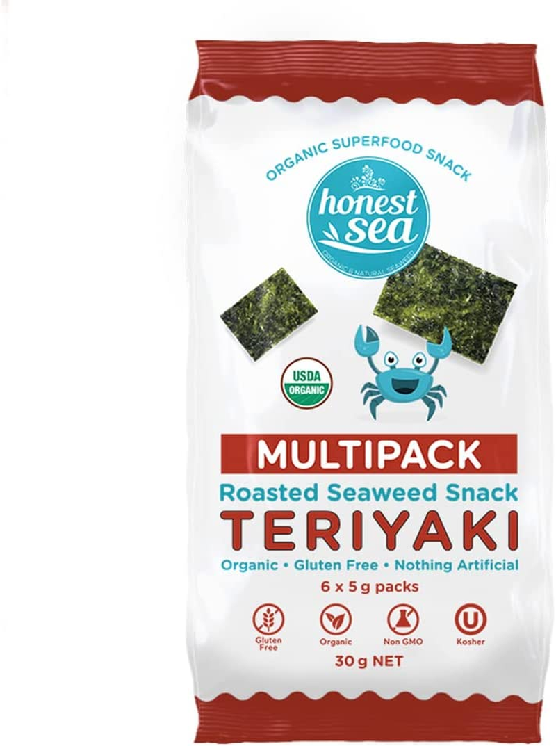 Honest Sea Teriyaki Seaweed 5 G, Pack of 6