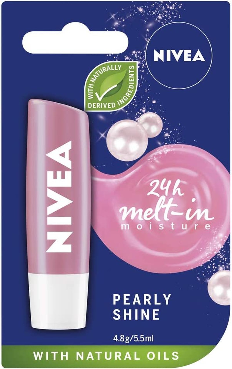 NIVEA Lip Balm, Pearly Shine, 4.8G