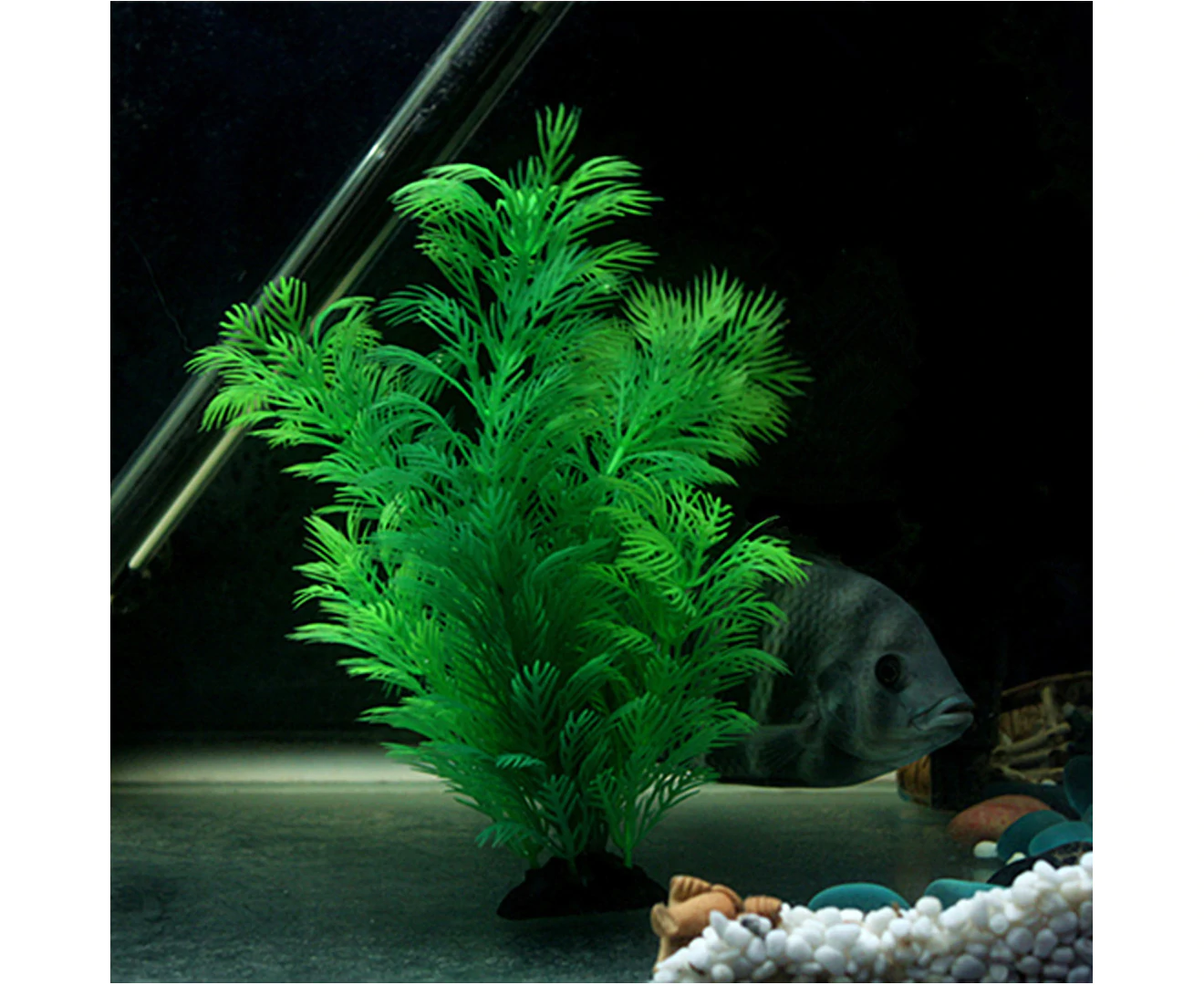 500Pcs Artificial Plant Vivid Vibrant Color Lightweight Fish Tank Seaweed  Aquarium Supplies for Living Room