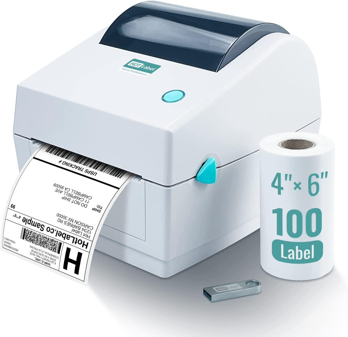 Print Flat Rate Labelphomemo M110 Thermal Label Printer - 12ppm