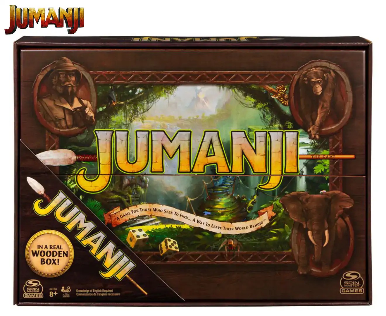 Jumanji Board Game W/ Wooden Case