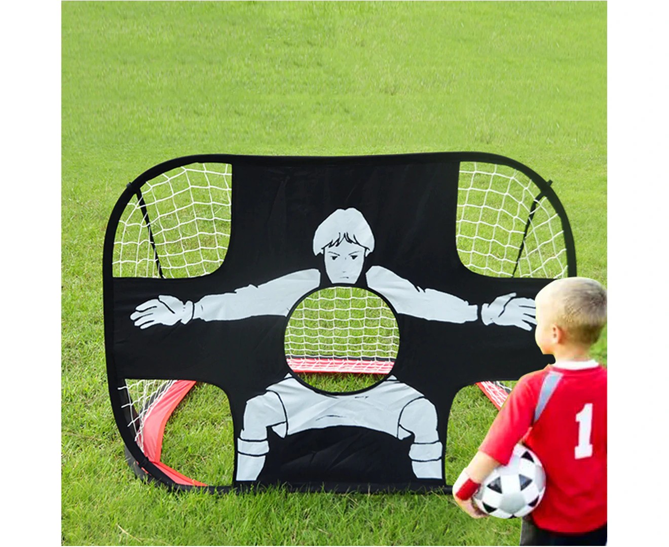 Kids Children Foldable Football Gate Net Goal Ball Practice Soccer Training