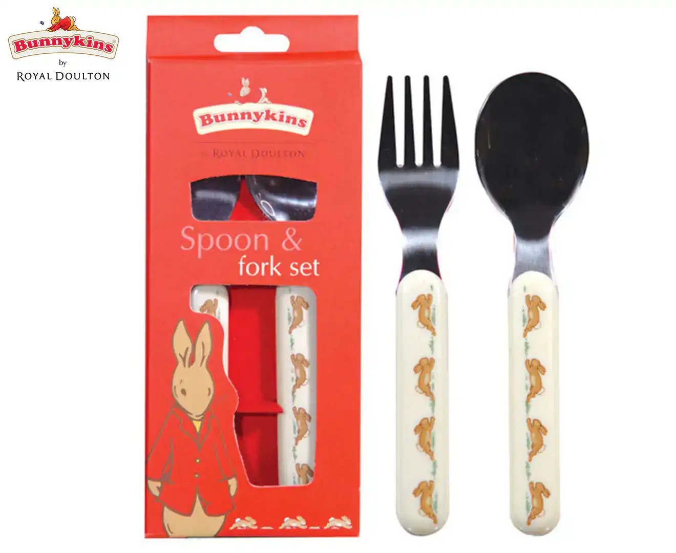 Royal Doulton Bunnykins Spoon and Fork – Playing Design