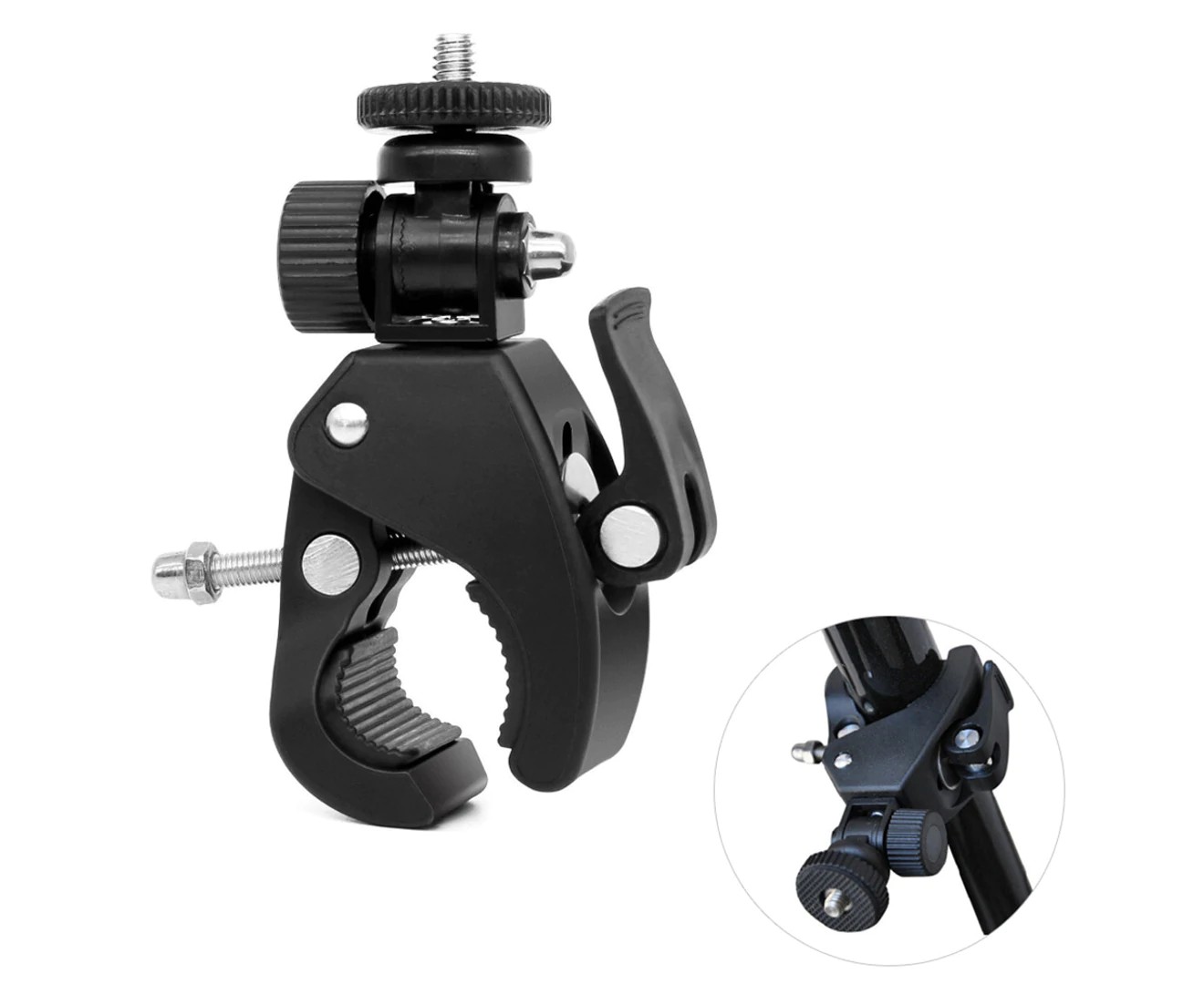 Universal Rotating 1/4 Screw Bicycle Camera Adapter Mount Holder for Phone Gopro