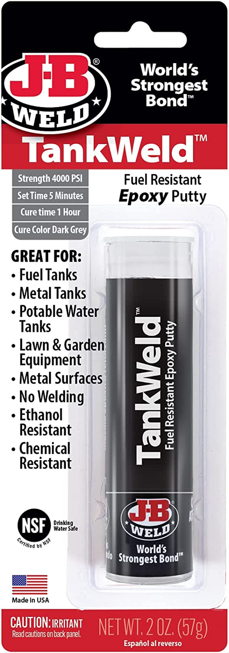 JB Weld Tankweld Epoxy Putty, 28.4 G