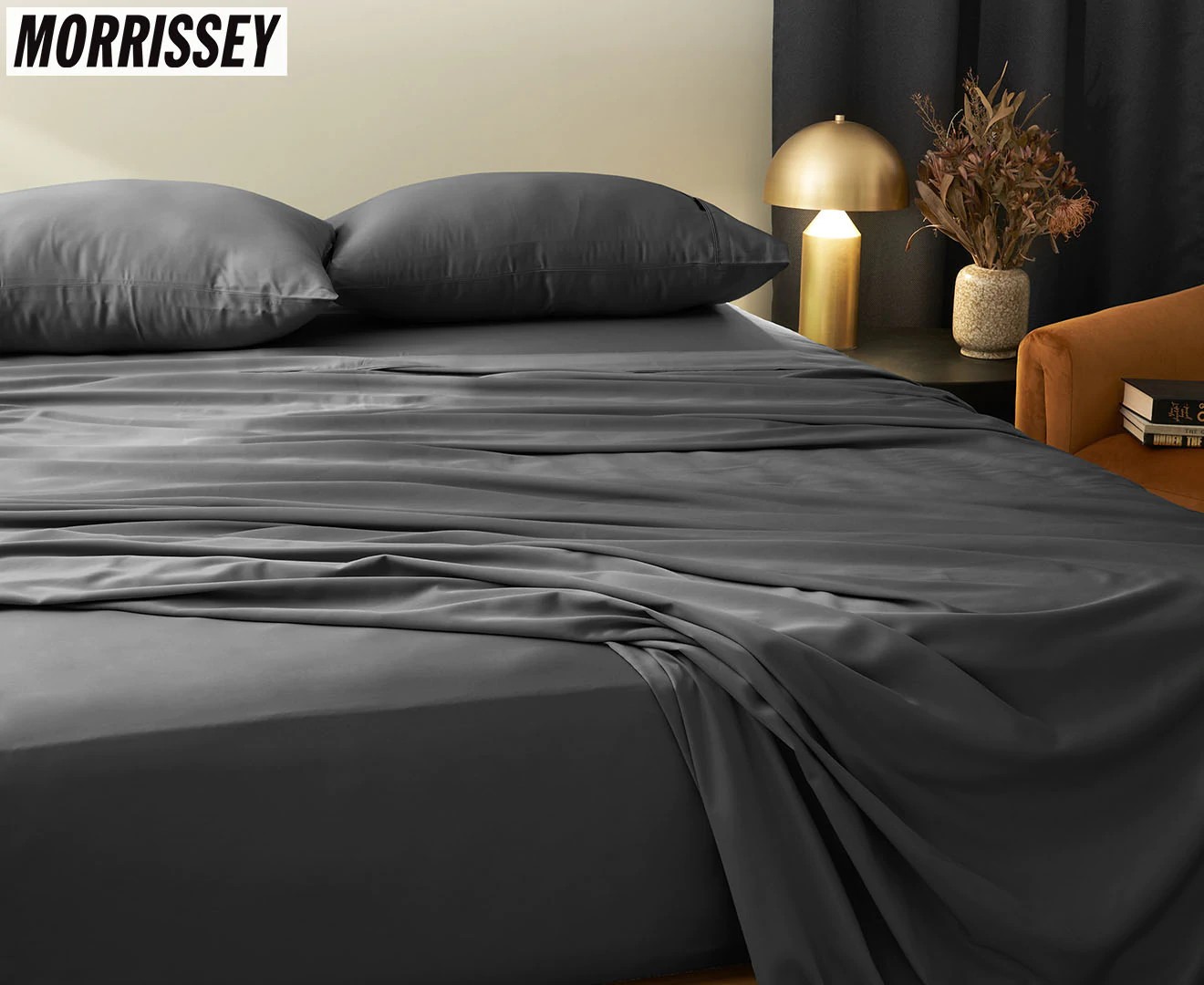 Morrissey Bamboo Luxe Cotton Sheet Set – Charcoal