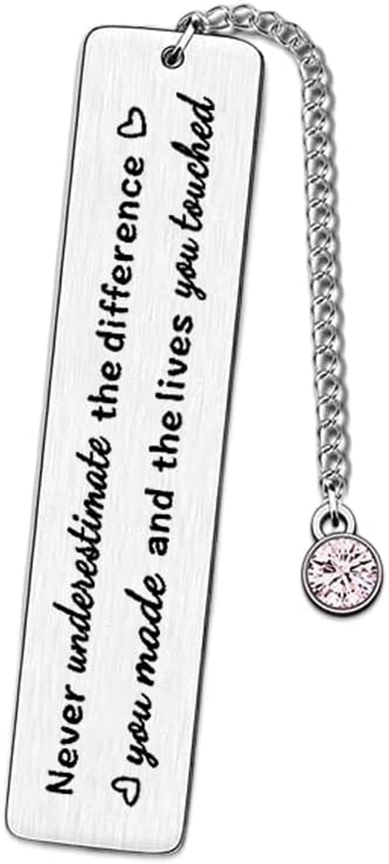 Retirement Leaving Gifts for Coworker Employee Nurse Teacher Graduation Bookmarks Inspirational Gifts for Women Men Never Underestimate the Difference You Made Bookmark