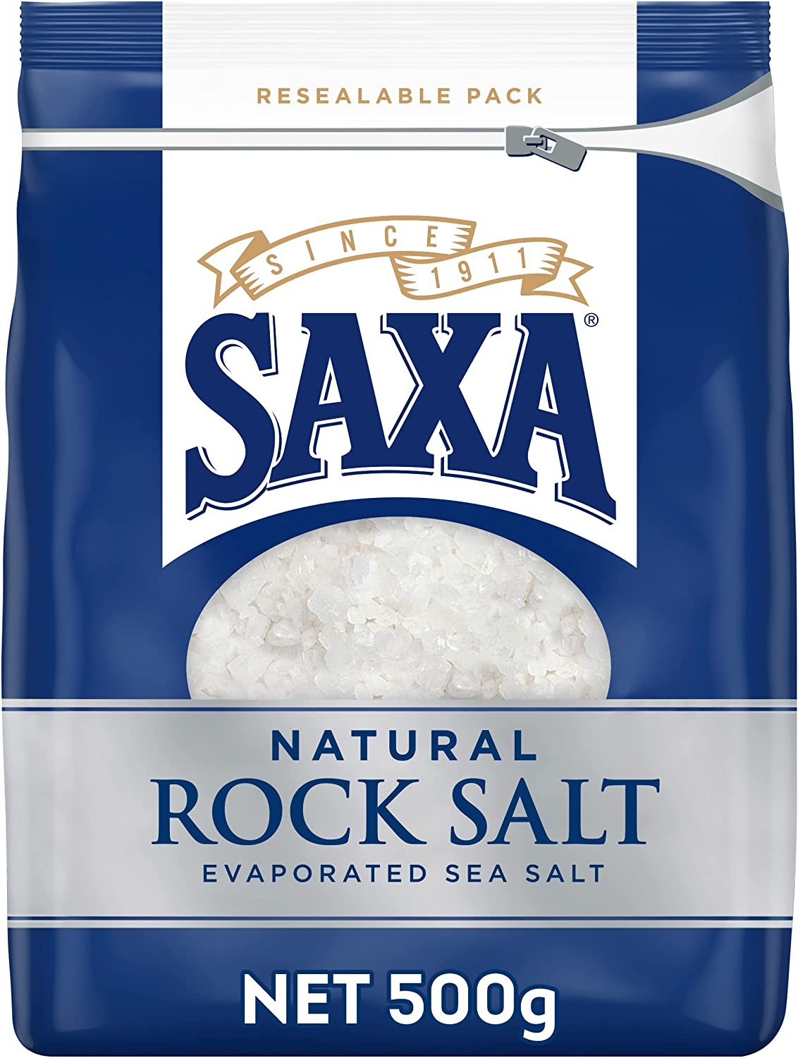 Saxa Natural Rock Salt Bag 500G