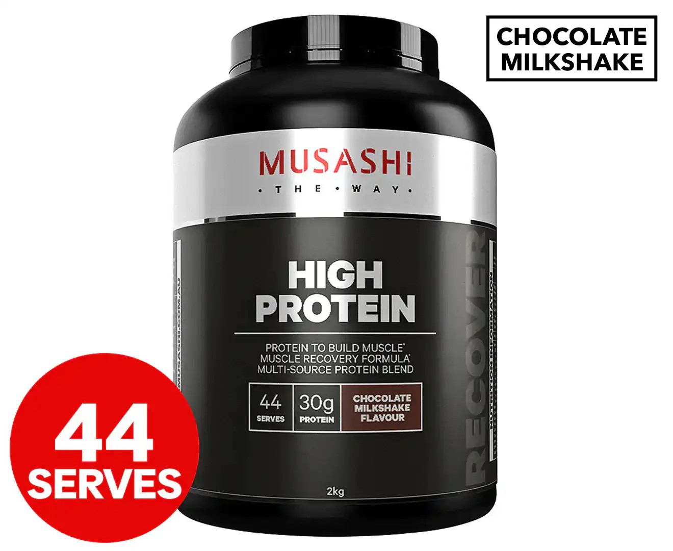 Musashi High Protein Powder Chocolate Milkshake 2Kg / 44 Serves