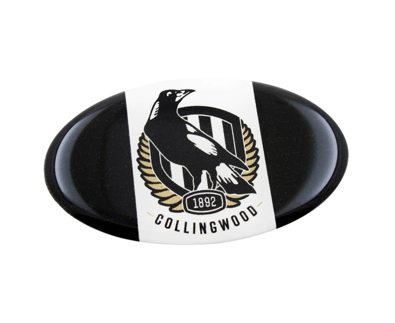 Collingwood Magpies AFL Lensed Team Oval Decal Badge – Cars, Bikes Laptops, Most Things