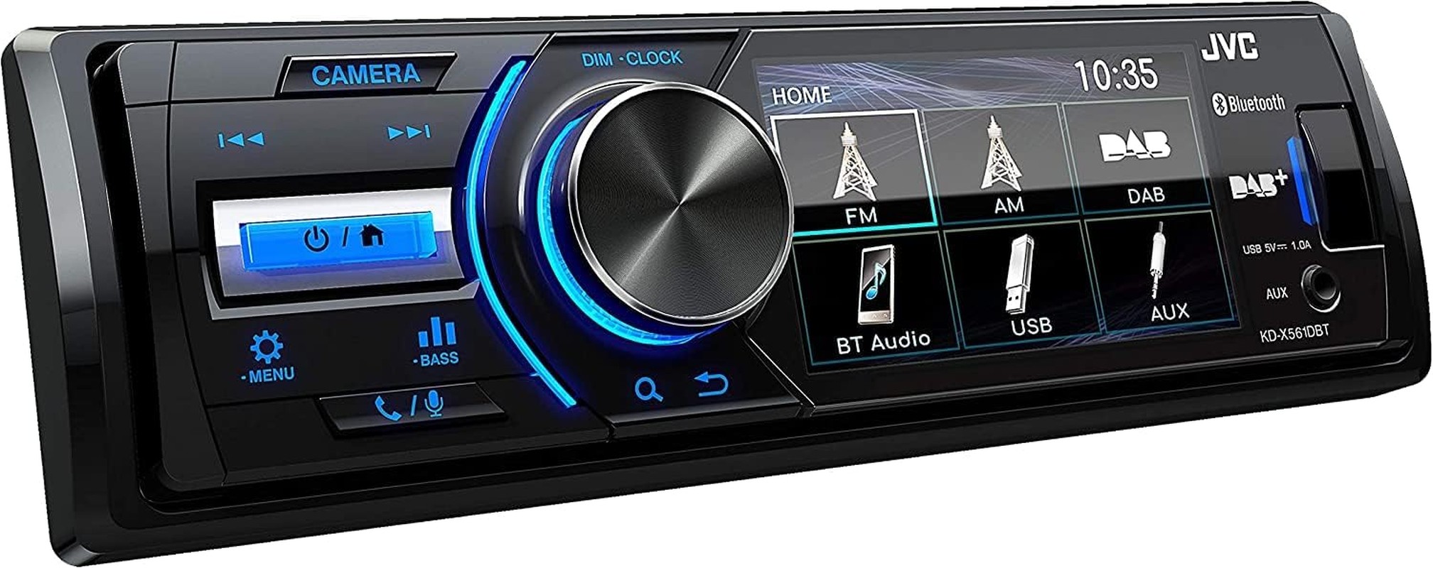 JVC KD-X561DBT 3″ Monitor DAB, Bluetooth Calling & Music Streaming Car Radio, Rear Camera Input