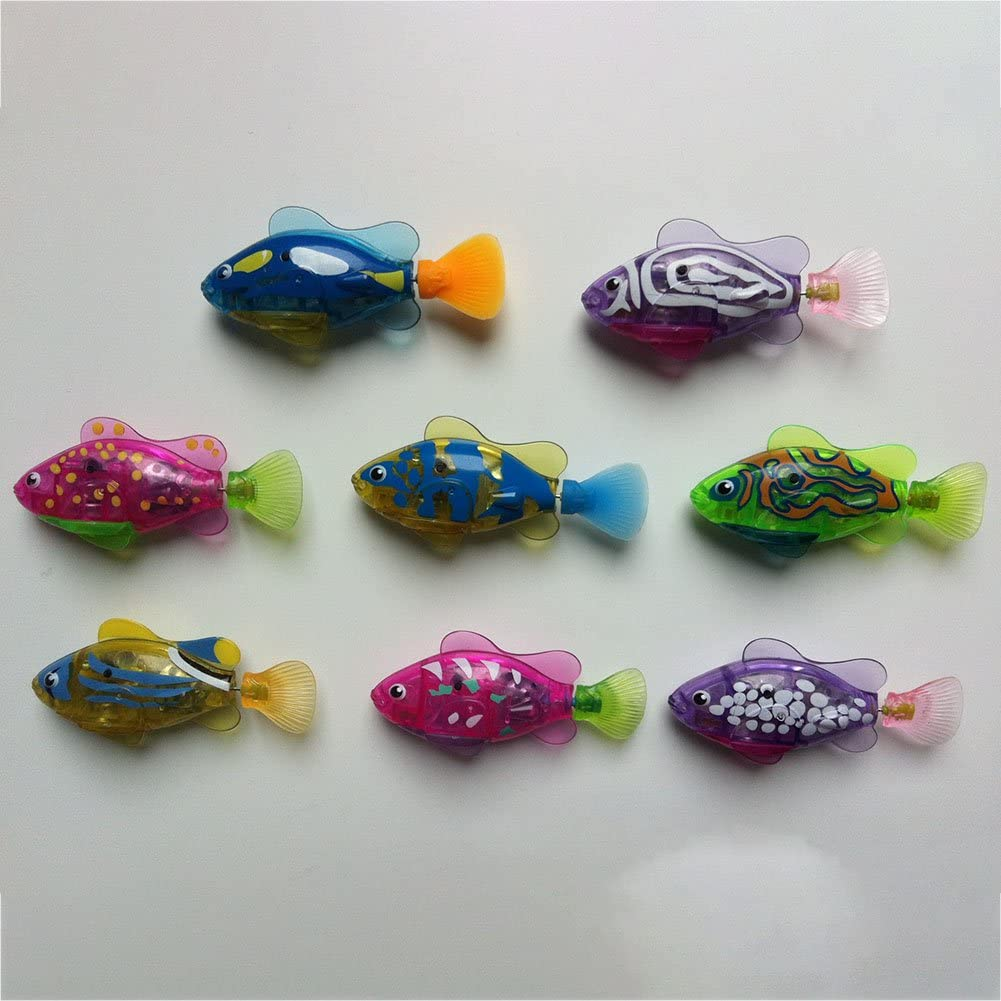 FUNCOCO 4 Pcs Swimming Robot Fish Activated in Water Electronic