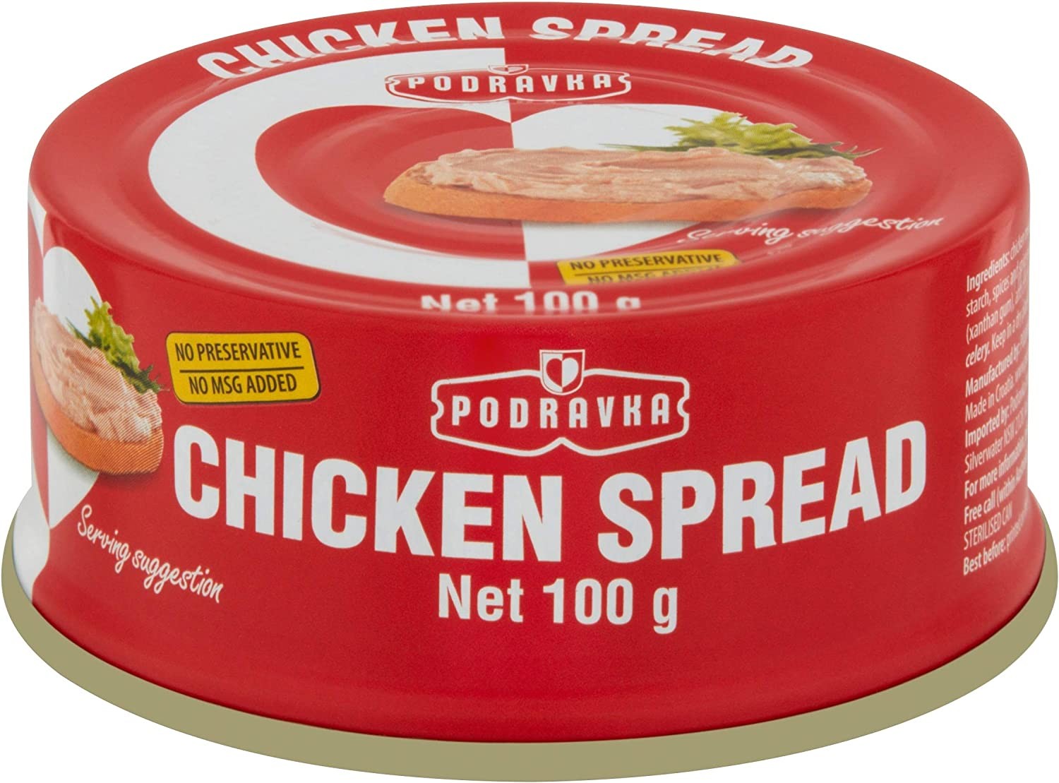 Podravka Chicken Spread, 100 G, Chicken