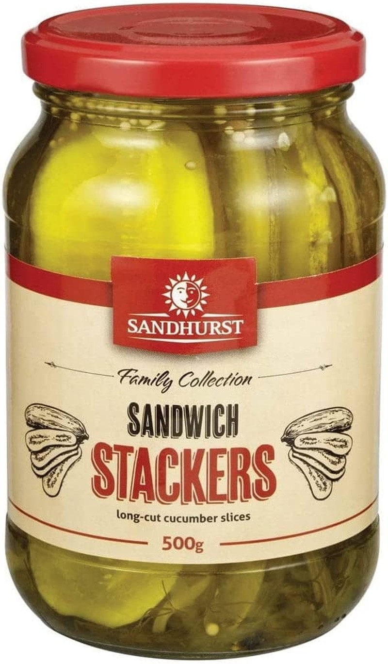 Sandhurst Sandwich Stackers-Sliced Gherkins, 500 G