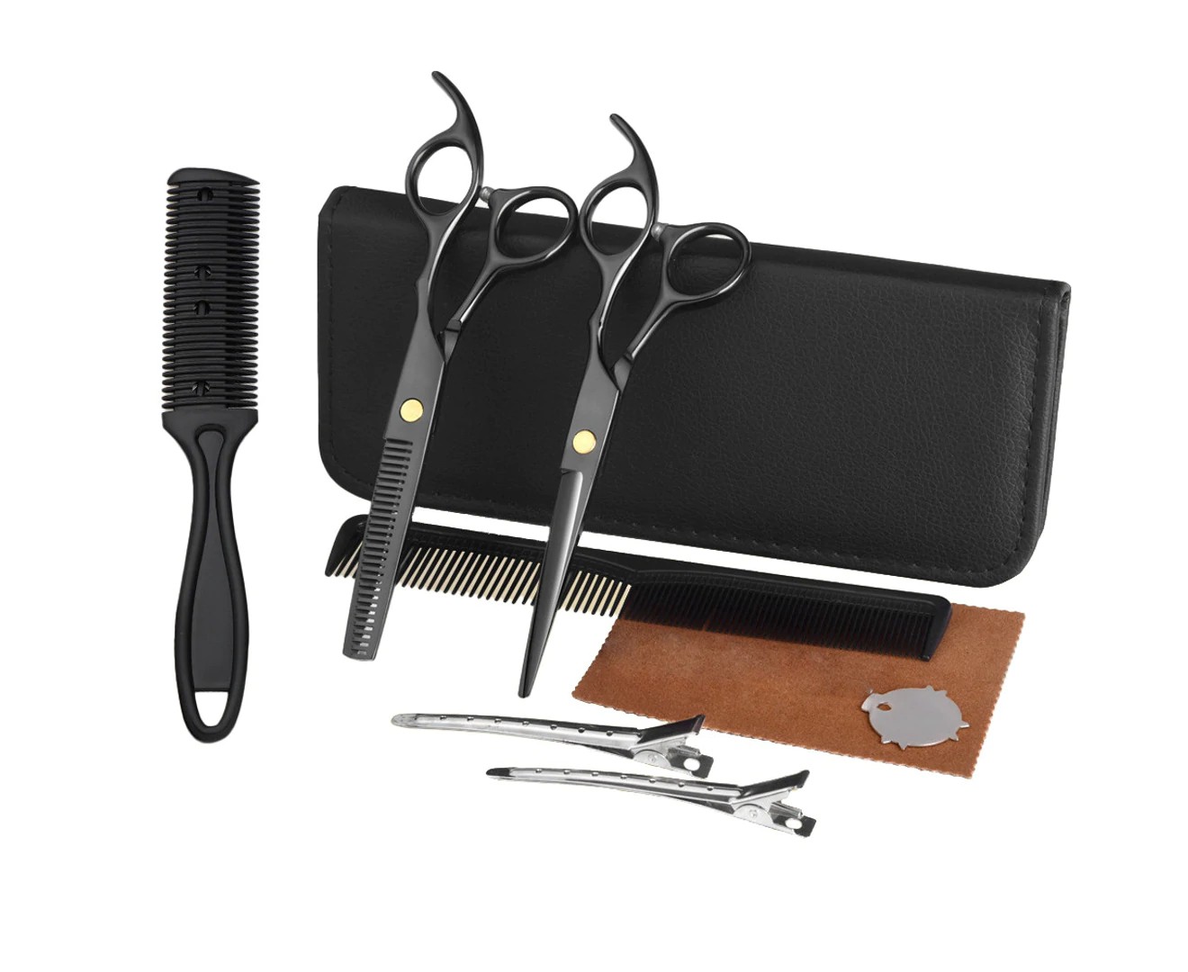 Hair Cutting Scissors Kit, Barber Hairdressing Scissors Set for Men Women Pets Home Salon Barber – Style2