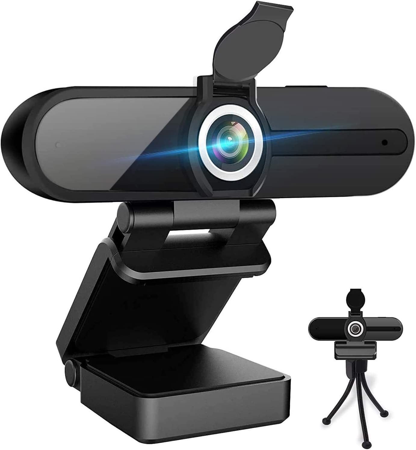 4K Webcam with Microphone, 8 Megapixel Web Cam, Ultra HD Web Camera for Computers, Webcam for Laptop Desktop, USB Webcam with Privacy Cover, Pro Streaming Webcam for Video Calling