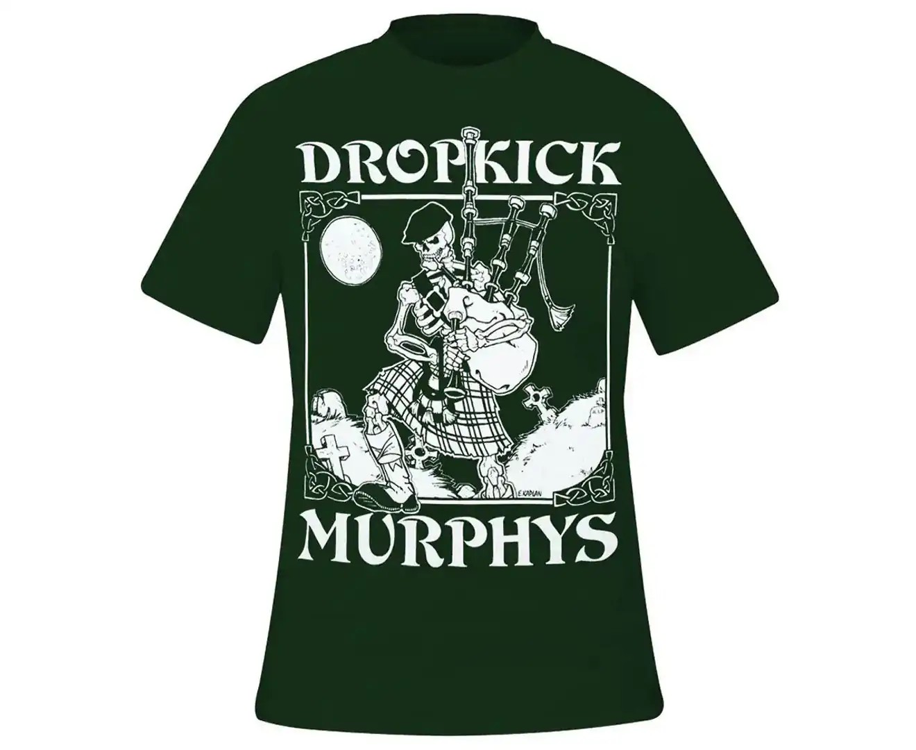 DROPKICK MURPHYS Skelly Piper T-Shirt – Green