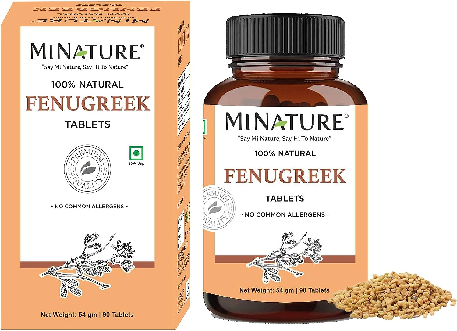 Fenugreek Seed Tablets by Mi Nature | 90 Tablets, 1000 Mg | 45 Days ...