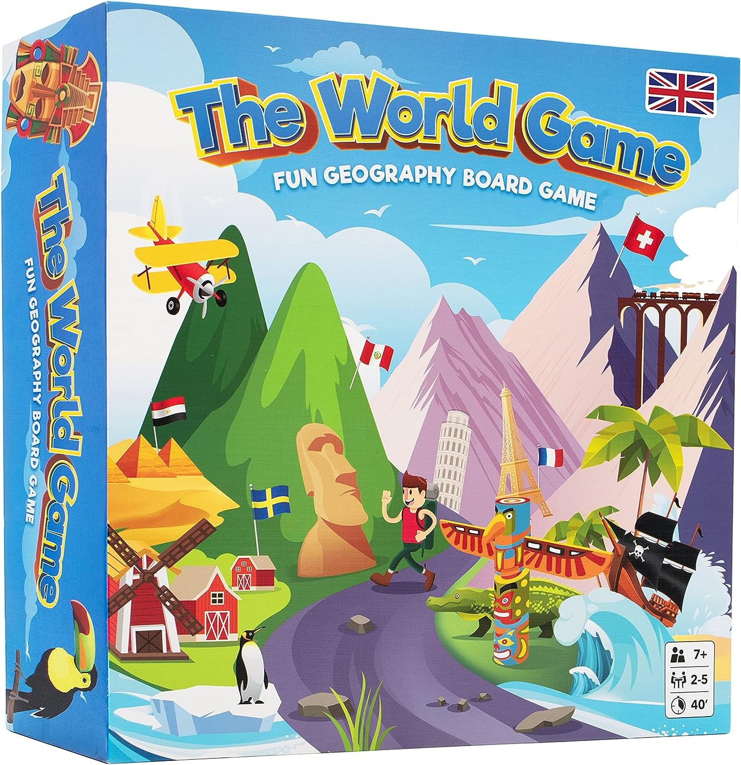 The World Game – Fun Geography Board Game – Educational Game for Kids & Adults – Cool Learning Gift Idea for Teenage Boys & Girls