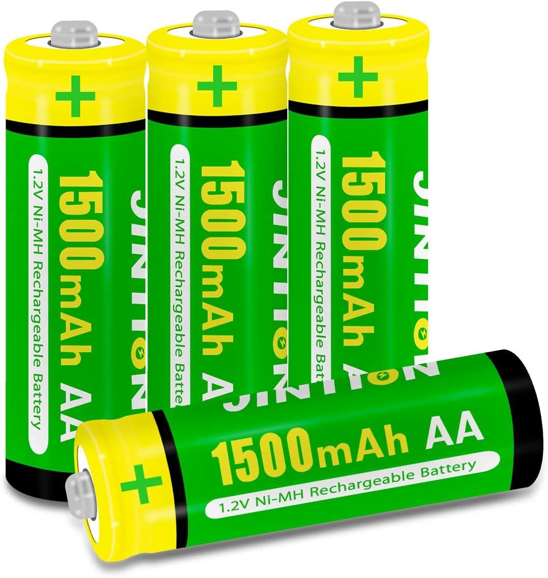 AA High Capacity NiMH Rechargeable Batteries, 4 Pack