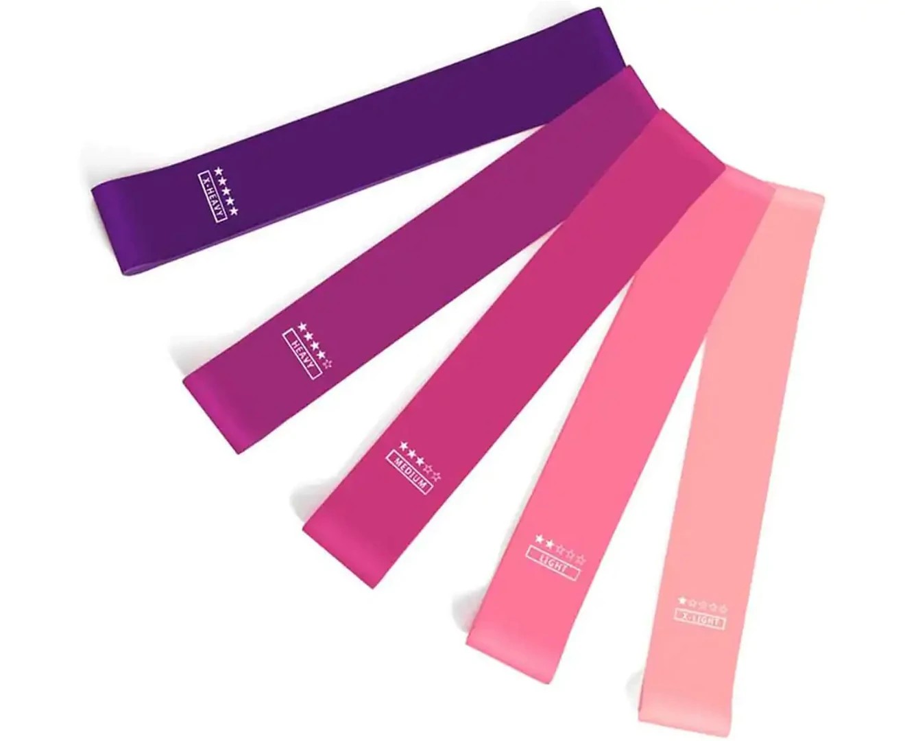 Fitness Resistance Bands Set of 5,Resistance Bands for Legs and Butt Exercise Bands for Women 5 Different Levels Fitness Resistance Bands