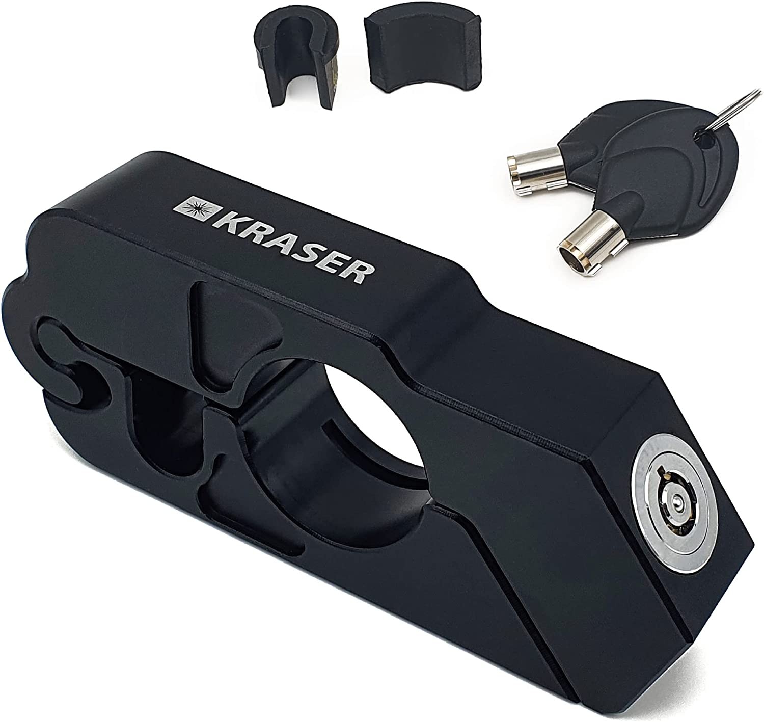 KRASER KR720B Griplock Motorcycle Brake Lever Lock Handlebar Moto anti Theft Motorbike Bike Handle Clutch Grip Block Throttle Moped Scooter Bicycle ATV Secure Universal Moto, Moto Lock